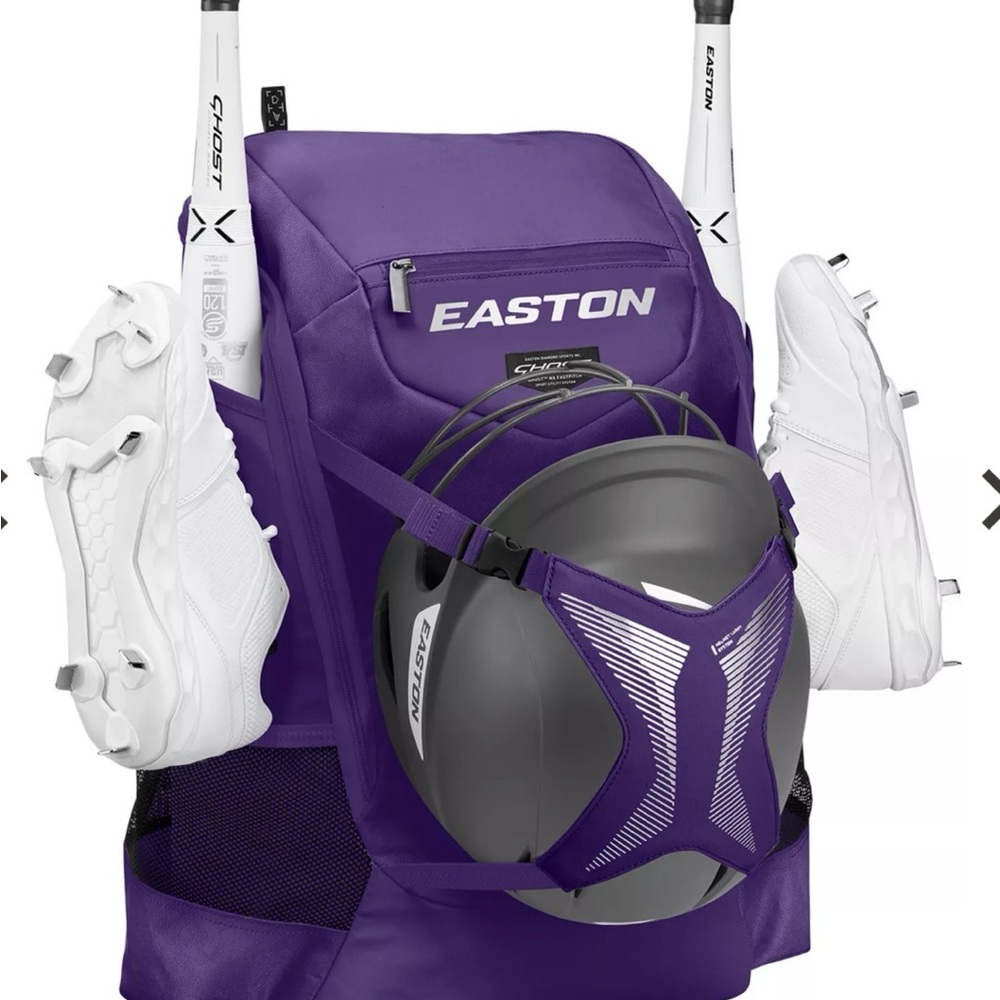 Easton Purple Baseball/Softball Gear Backpack with Helmet Straps